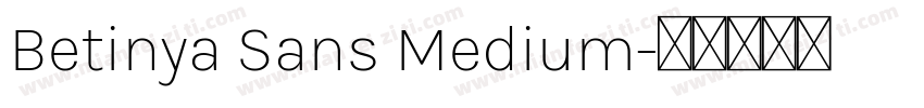 Betinya Sans Medium字体转换